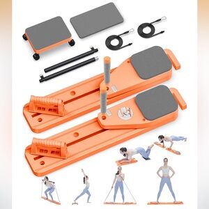 Pilates | Core Slide Fitness Reformer | 12 pc Set | PINK